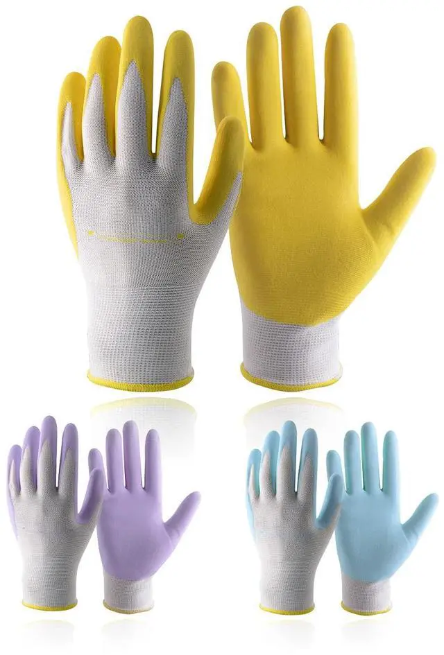 Main image of 3 Pairs Garden Gloves for Women, Womens Gardening Gloves, S | Breathable Latex Free Nitrile Coated Ladies Yard Working Gloves, for Gardening, Landscaping, Weeding, Pruning, Gardener Gift