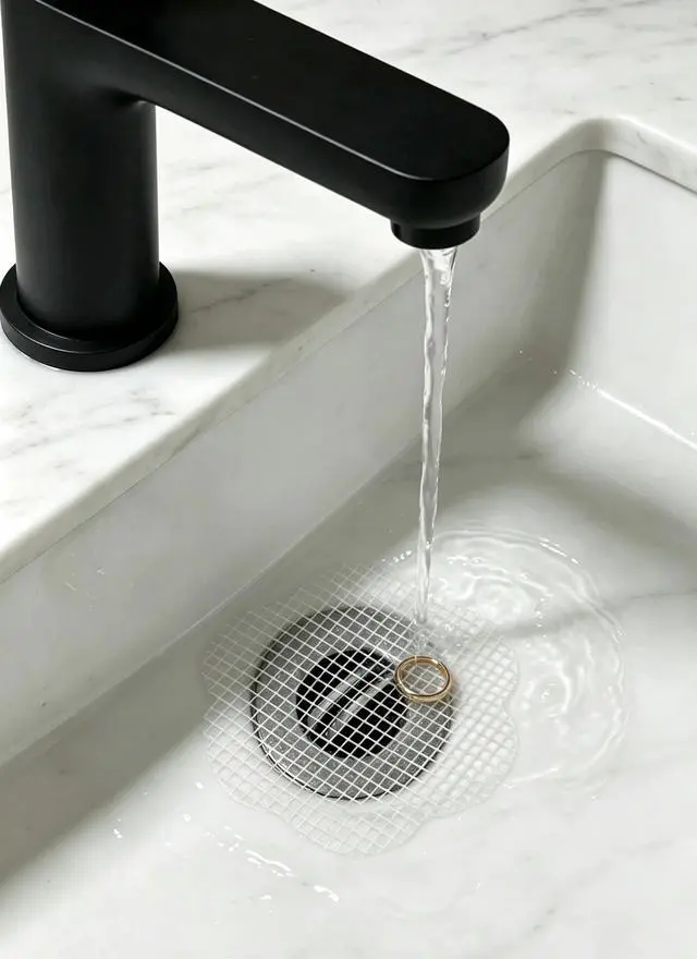 Alt view image 6 of 6 - Disposable Shower Drain Hair Catcher Mesh Stickers 20 Pack | FlowerShape Adhesive Drain Protector, Traps Human & Pet Hair, Prevents Clogs, Smooth Water Flow for Shower, Bathtub & Sink