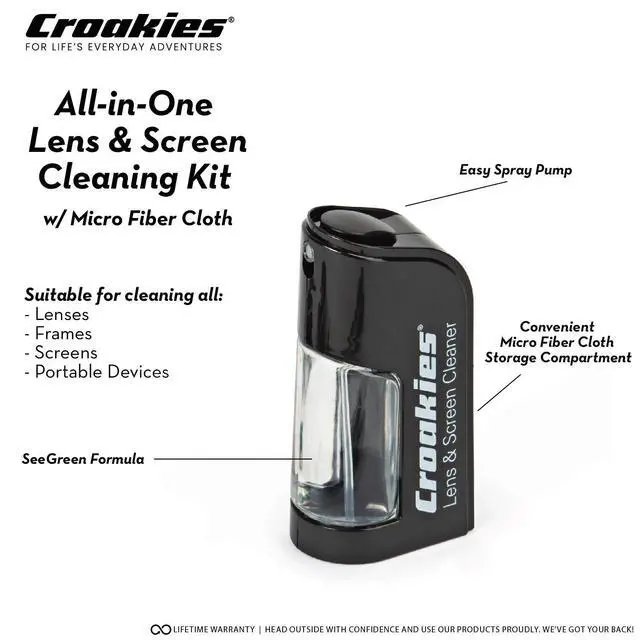 Alt view image 3 of 6 - All-in-one Cleaning Kit | Lens Care Travel Kit with Pump and Microfiber Cloth | All Natural Cleaner For Eyewear and Lenses