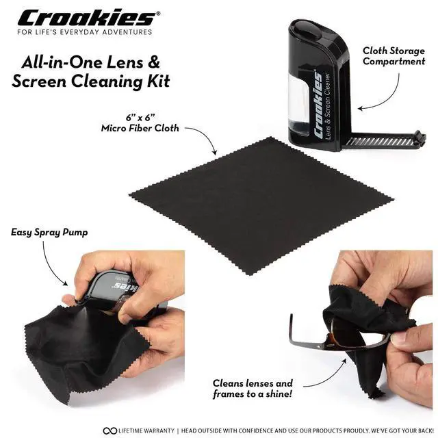 Alt view image 4 of 6 - All-in-one Cleaning Kit | Lens Care Travel Kit with Pump and Microfiber Cloth | All Natural Cleaner For Eyewear and Lenses