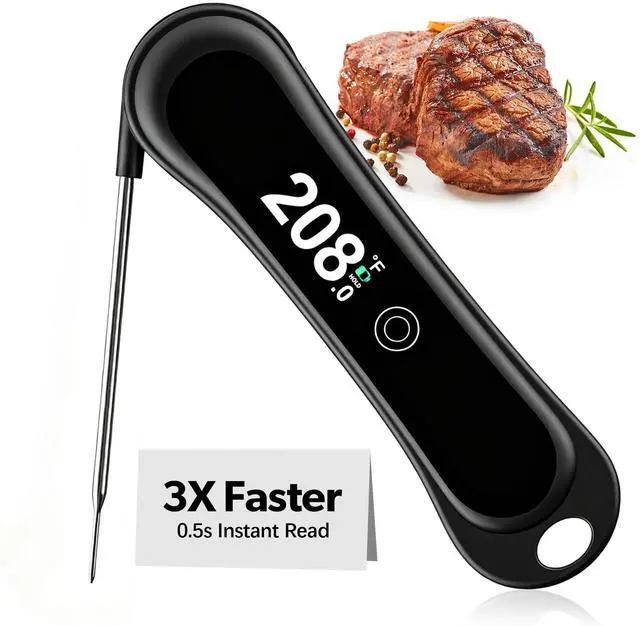 Main image of 2026 Upgraded Meat Thermometer Digital-1 Second Instant Read Food Thermometer with Large LED Display-IP67 Waterproof Kitchen Thermometer for Grilling and Cooking for Oven, BBQ, Smoker, Candy, Turkey