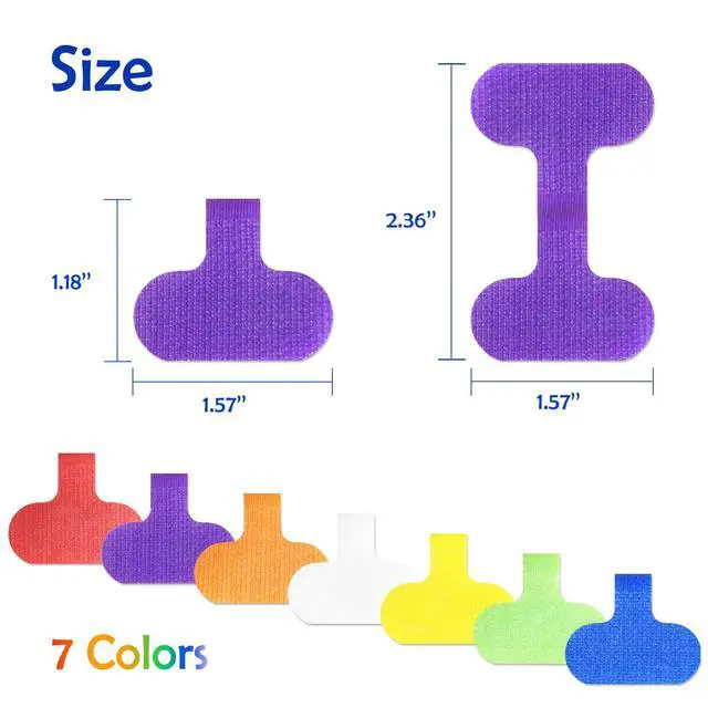 Alt view image 3 of 7 - 35 Pcs Cable Labels, Multi-Color Write On Cord/Wire Labels, Cable Tags and Wire Tags for Cable Management and Identification (Assorted Colors, Oval)