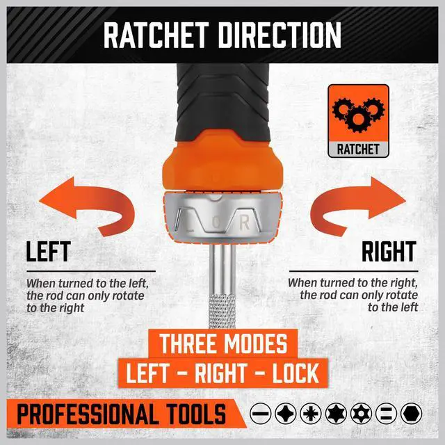 Alt view image 7 of 7 - 25-Piece Security Torx Screwdriver Bit Set | T5-T40 Torx Bit Set 1/4 inch Ratcheting Magnetic Bit Driver | 12Pcs T-Drive Bits and 12Pcs Common Bit