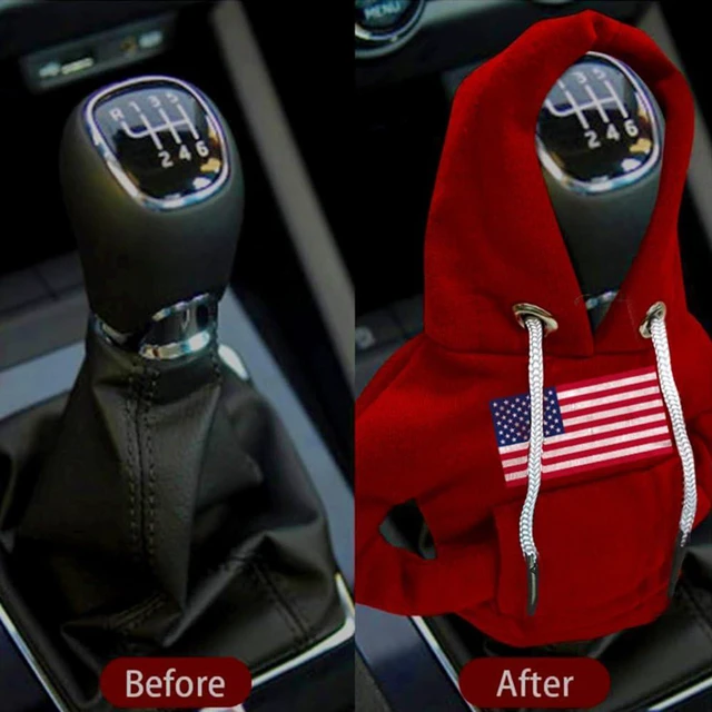 Alt view image 2 of 7 - Car Gear Shift Hoodie, Gear Shift Cover, Universal Car Shift Knob Hoodie | Gear Shift Cover Car Cup Coaster set, Mini Hoodie Automotive Interior Cute Gadgets Accessories
