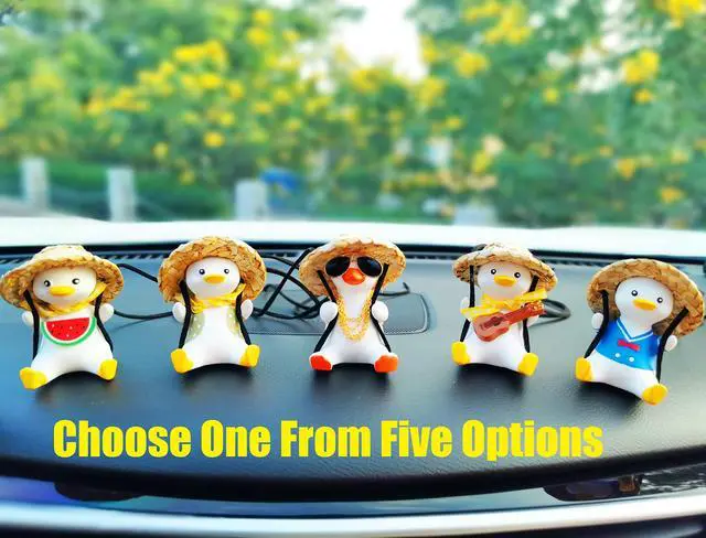 Alt view image 7 of 7 - Funny Swinging Duck Car Mirror Hanging Ornament - Cool Automotive Rearview Mirror Accessories for Men Women Teens, Cute Truck Car Gifts Pendant Charm Decor (Cool A)