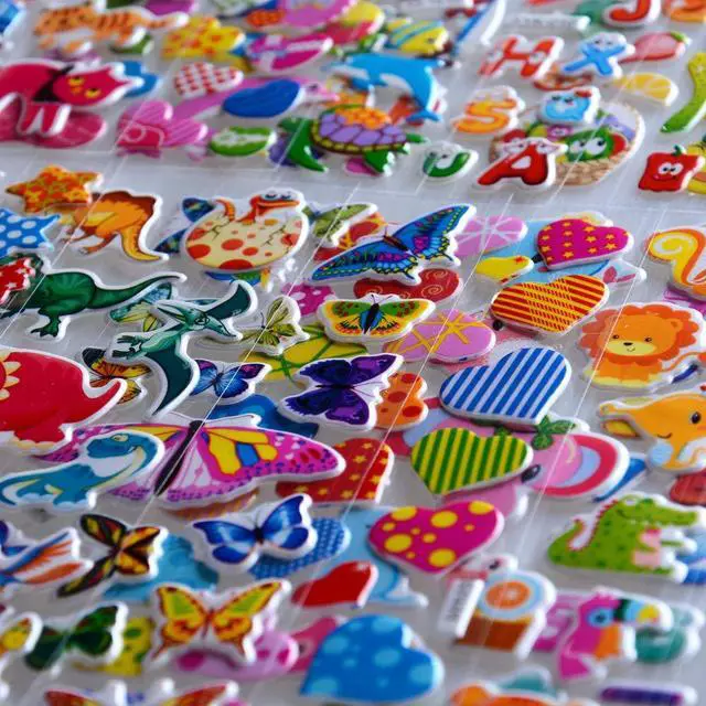 Alt view image 5 of 7 - Stickers for Kids, 1000+ Variety Pack 3D Puffy Stickers for Kids Toddler | 40 Different Sheets for Scrapbooking, Craft, Gifts, Rewards Including Animals, Stars, Fish, Hearts, Dinosaurs, Cars and More