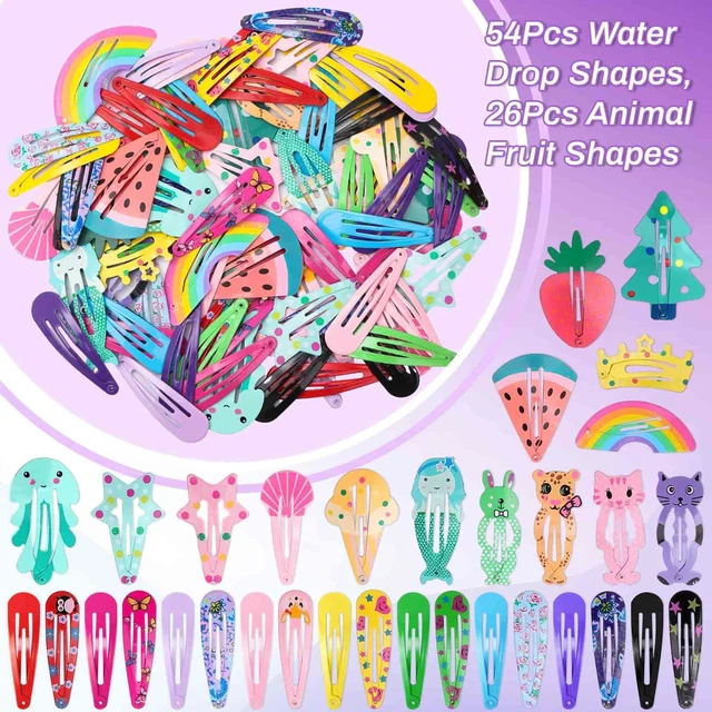 Alt view image 3 of 7 - 80 Pcs Hair Clips for Girls Hair Barrettes Snap Non-Slip Metal Hair Clips for Girls Kids Teens Women