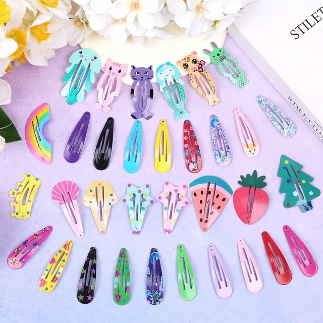 Alt view image 5 of 7 - 80 Pcs Hair Clips for Girls Hair Barrettes Snap Non-Slip Metal Hair Clips for Girls Kids Teens Women