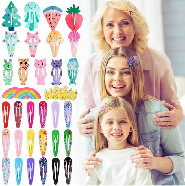 Alt view image 7 of 7 - 80 Pcs Hair Clips for Girls Hair Barrettes Snap Non-Slip Metal Hair Clips for Girls Kids Teens Women