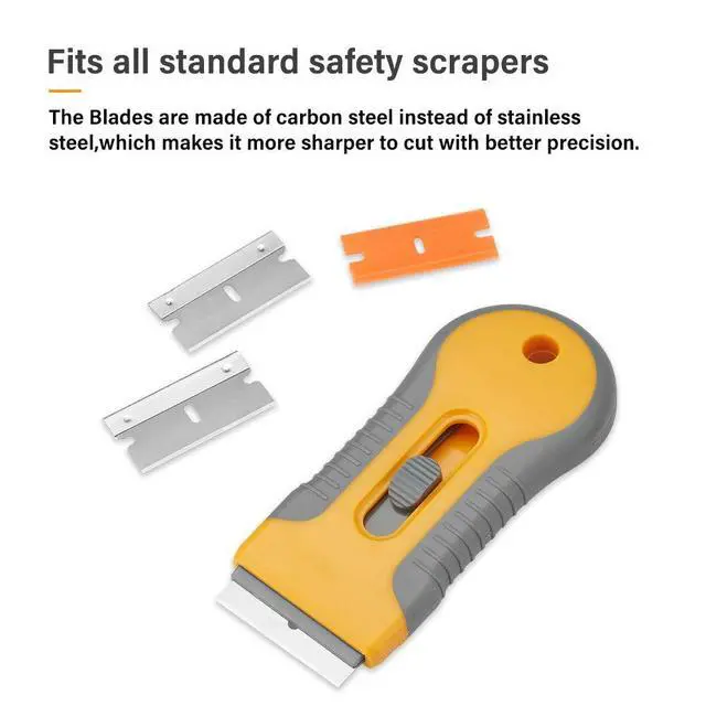 Alt view image 2 of 5 - 100PCS Single Edge Razor Blades,Industrial Safety Razor Blades,Individually Packed, for Scrapers and Cutting Tools