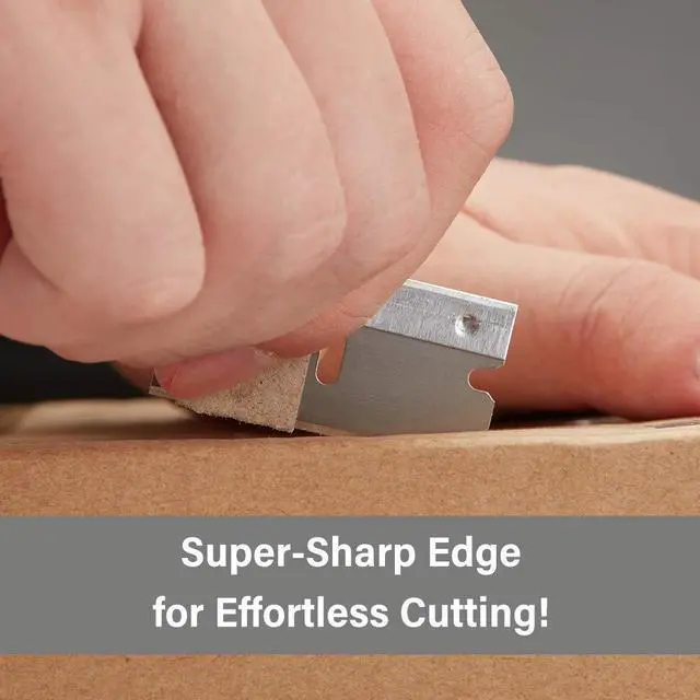 Alt view image 4 of 5 - 100PCS Single Edge Razor Blades,Industrial Safety Razor Blades,Individually Packed, for Scrapers and Cutting Tools