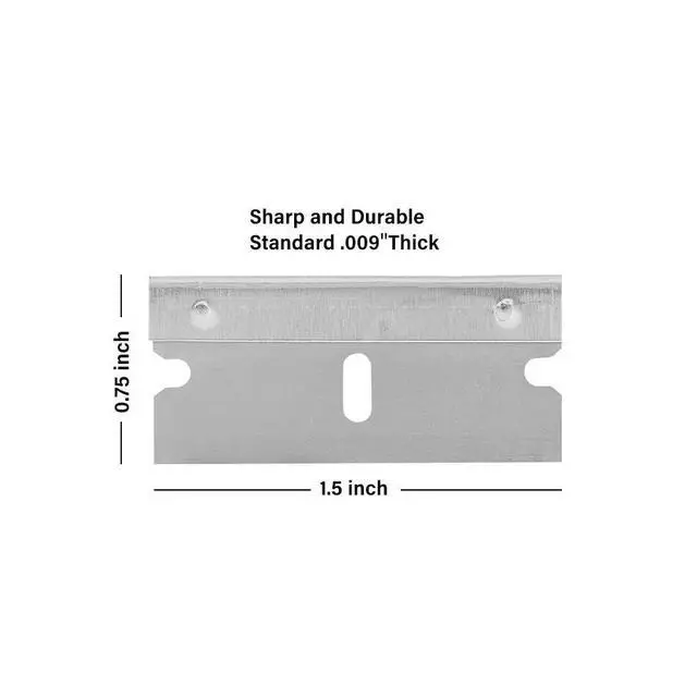 Alt view image 3 of 5 - 100PCS Single Edge Razor Blades,Industrial Safety Razor Blades,Individually Packed, for Scrapers and Cutting Tools