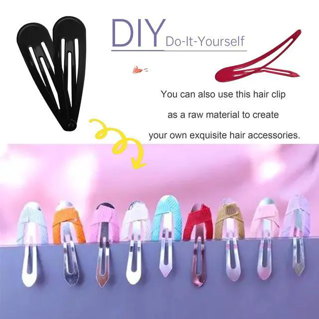 Alt view image 3 of 7 - Colorful Snap Hair Clips Hair Barrettes for Girls,Clips Candy Color Hair Accessories for Kids Teens, Toddlers,Women (Color=Multicolor | Pack=120-Pack)