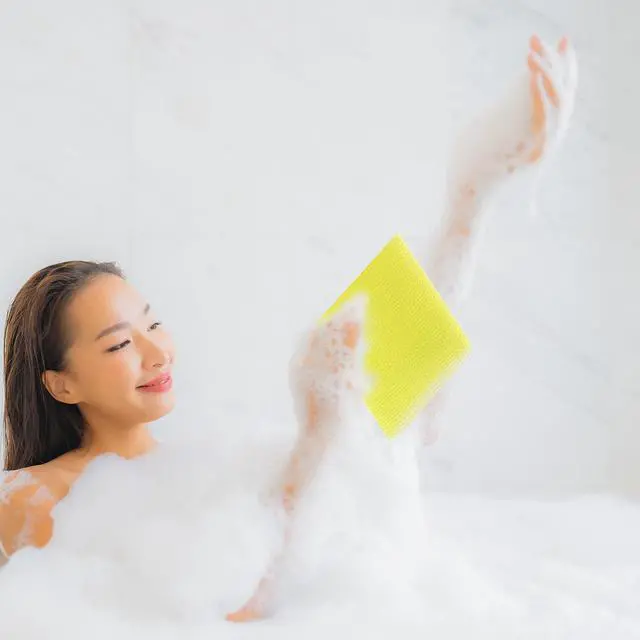 Alt view image 6 of 7 - 3 Pcs Exfoliating Washcloth, 35 Inch Exfoliating Bath Cloth Body Scrubber Wash Cloths for Showering Towel Japanese Washcloth Loofah Sponge Net Rag Back Washer