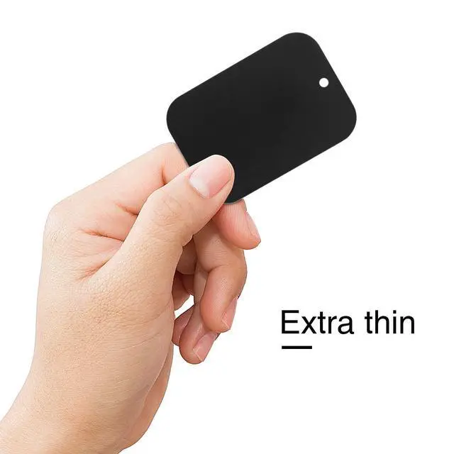 Alt view image 4 of 6 - 24 Pieces Metal Mount Plate for Phone Magnet Car Holder, Black | with Adhesive Mount, for Magnetic Mounts Tablet Cradle, 12 Rectangle and 12 Round