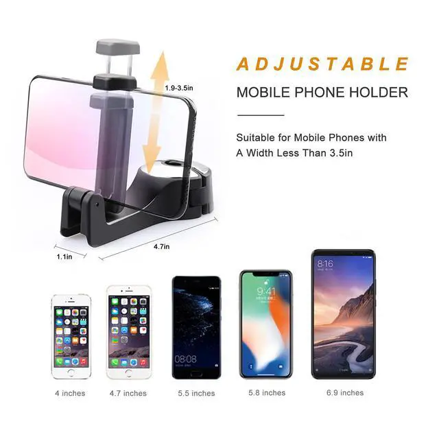 Alt view image 4 of 6 - Car Headrest Hook with Phone Holder, Universal 360 Rotation Headrest Hooks for Purses and Bags (Silver)
