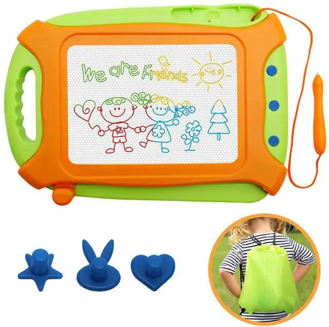 Main image of Magnetic Drawing Board for Toddlers,Travel Size Toddlers Toys A Etch Toddler Sketch Colorful Erasable with One Carry Bag Magnet Pen and Three Stampers