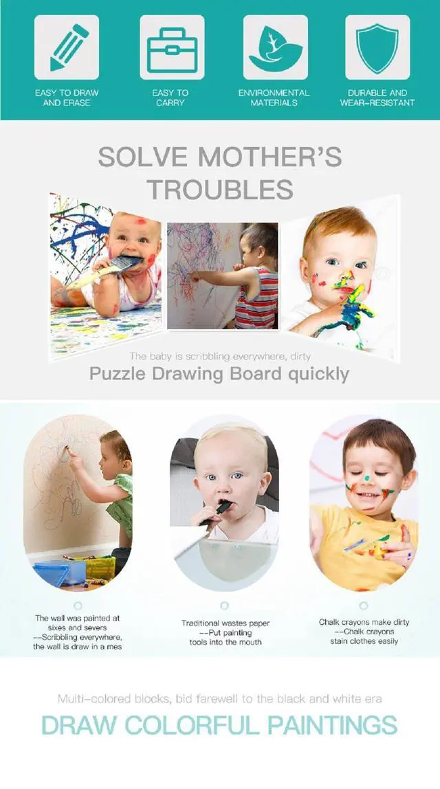 Alt view image 2 of 7 - Magnetic Drawing Board for Toddlers,Travel Size Toddlers Toys A Etch Toddler Sketch Colorful Erasable with One Carry Bag Magnet Pen and Three Stampers