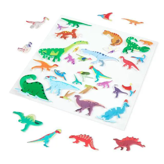 Alt view image 4 of 7 - Dinosaur Puffy Sticker Play Set Travel Toy with Double-Sided Background, 36 Reusable Puffy Stickers - FSC Certified