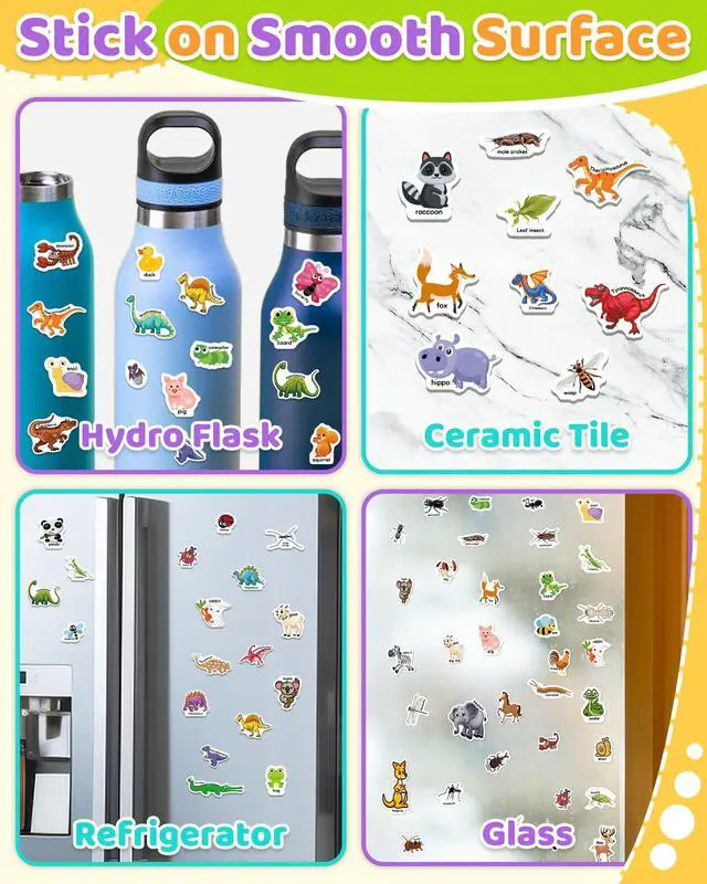 Alt view image 4 of 6 - Reusable Sticker Book for Toddlers, Stickers for Kids, Travel Toy | Toddler Toys, Boys Girls Birthday Gifts, Airplane & Road Trip Essentials Kids, No Mess Waterproof Toddler Crafts Activities