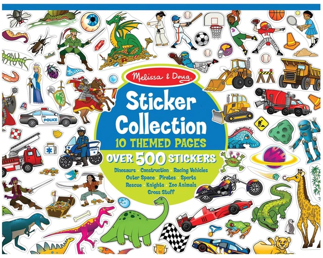 Main image of Sticker Collection Book: Dinosaurs, Vehicles, Space, and More - 500+ Stickers - FSC Certified