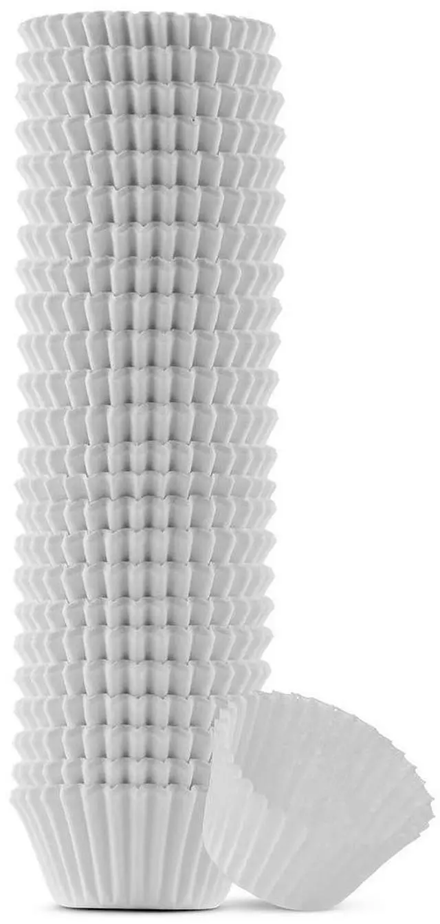 Main image of Mini White Cupcake Liners | 500 Paper Baking Cups | Greaseproof No Smell Cupcake Wrappers | Muffin Liners for Desserts & Candies Cupcake Liner for Holidays, Birthdays & Protein Balls