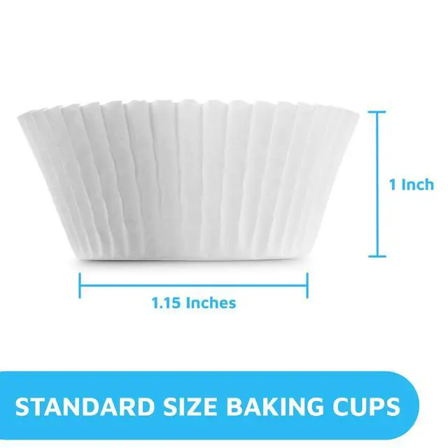 Alt view image 4 of 7 - Mini White Cupcake Liners | 500 Paper Baking Cups | Greaseproof No Smell Cupcake Wrappers | Muffin Liners for Desserts & Candies Cupcake Liner for Holidays, Birthdays & Protein Balls