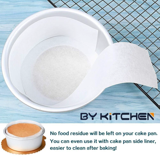 Alt view image 6 of 7 - 200PCS 8 Inch Parchment Paper Rounds for Cake Pan, Tortilla Press | Pre-Cut Nonstick Baking Parchment Rounds for Springform Pan and Burger Presses Help Reduce Sticking, Prep Time and Cleanup