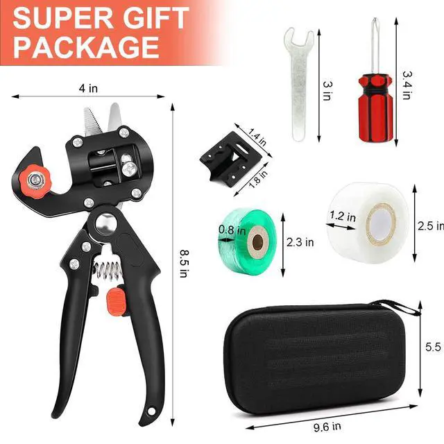 Alt view image 3 of 7 - 2-in-1 Garden Grafting Tools Pruner Kit, V-Graft Omega-Graft and U-Graft, Plant Branch Vine Fruit Tree Cutting Tool Kits Scissors