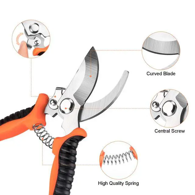 Alt view image 5 of 7 - Upgrage Garden Grafting Tools, 2 in 1 Garden Pruning Tools Including Grafting Knife, Pruning Shears, Replacement Blades Grafting Tapes and Labels for Plant Branch Fruit Tree Cutting Pruner Tool Kits