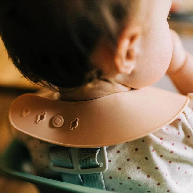 Alt view image 5 of 7 - Silicone Baby Bibs Set of 2, BPA Free Waterproof Baby Bibs for Eating, Soft Adjustable Silicone Bibs for Babies 6-12 Months, Toddler Bibs with Large Pocket Food Catcher (Tradewinds/Sage)