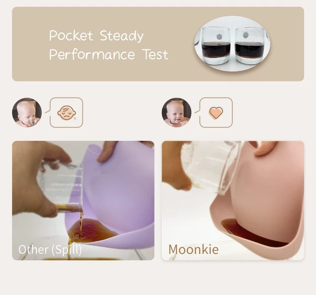Alt view image 6 of 7 - Silicone Baby Bibs Set of 2, BPA Free Waterproof Baby Bibs for Eating, Soft Adjustable Silicone Bibs for Babies 6-12 Months, Toddler Bibs with Large Pocket Food Catcher (Tradewinds/Sage)