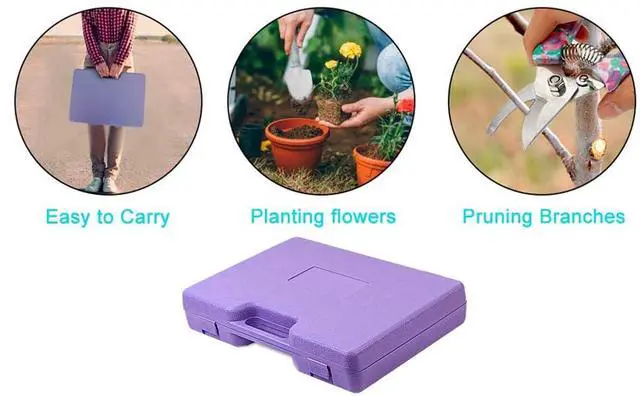 Alt view image 6 of 6 - Gardening Tools,5 Pieces Garden Tools with Floral Print, Ergonomic Handle Trowel Rake Weeder Pruner Shears Sprayer,Gardening Supplies with Carrying Case Gifts for Women