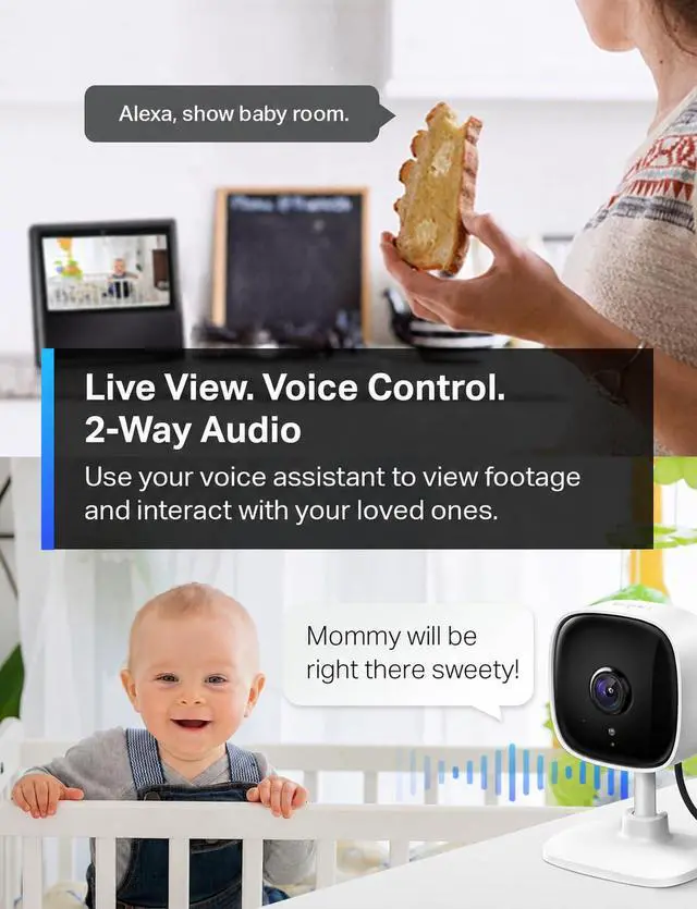 Alt view image 4 of 7 - Tapo 1080P Indoor Security Camera for Baby Monitor, Dog Camera w/Motion Detection, 2-Way Audio Siren, Night Vision, Cloud & SD Card Storage, Works w/Alexa & Google Home (Tapo C100) | Motion Detection