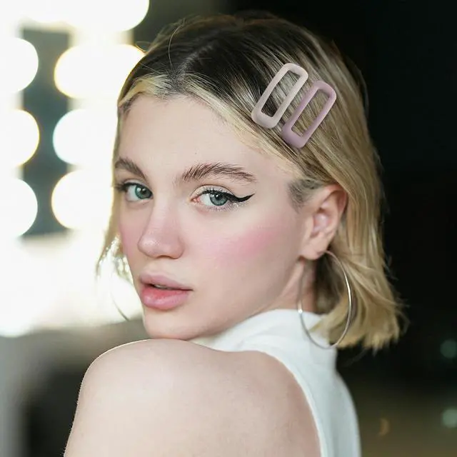 Alt view image 6 of 7 - 20 PCS Small Rectangle Hair Barrettes For Women Non Slips Snap Clips For Thin Fine Hair, Matte Multi-colored,1.97 x 0.55Inch