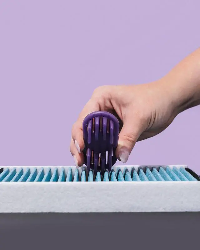 Alt view image 4 of 7 - Cabin Filter Air Freshener with Odor Eliminator Fits on Most Car, Truck, and SUV Cabin Air Filters - Lavender (1 Pack)
