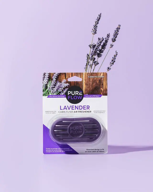 Alt view image 3 of 7 - Cabin Filter Air Freshener with Odor Eliminator Fits on Most Car, Truck, and SUV Cabin Air Filters - Lavender (1 Pack)