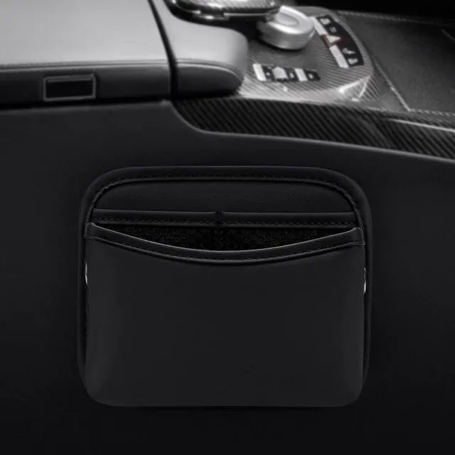 Alt view image 5 of 7 - Car Seat Side Pocket Organizer, PU Leather Pouch Bag for Car Seat, Door, Window, Console, Registration Wallet Cards Trash Phone Sunglasses Holder Pocket for Auto