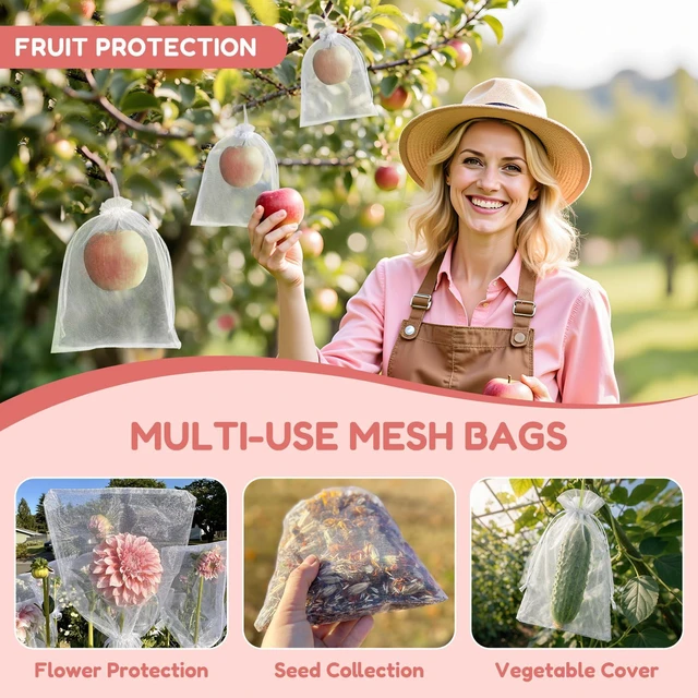 Alt view image 6 of 7 - 50PCS Organza Bags 8x12 Large White Mesh Bags Drawstring Gift Bag Pouches for Wedding Favors Goodie Sachet Jewelry, Sheer Treat Bag Bulk for Birthday Baby Bridal Shower Graduation Party