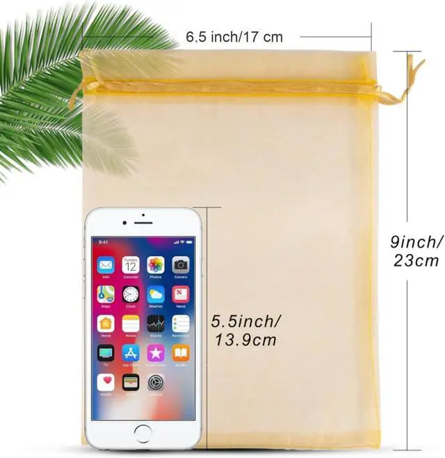 Alt view image 2 of 6 - ANZNKU 50PCS Organza Bags 6x9 Multicolor Small Mesh Gift Bags Drawstring | 10-Color Sheer Sachet Jewelry Goodie Pouches, Party Favor Candy Bag for Wedding Birthday Baby Shower Halloween Packaging