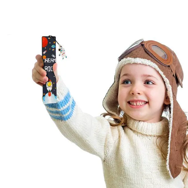 Alt view image 5 of 7 - Zonon 24 Pack Space Bookmarks for Kids with Metal Charms, Astronaut | Space Party Favors, Boys Girls Birthday Gifts, Classroom Rewards, Rocket Planet Galaxy Astronaut Theme, Back to School