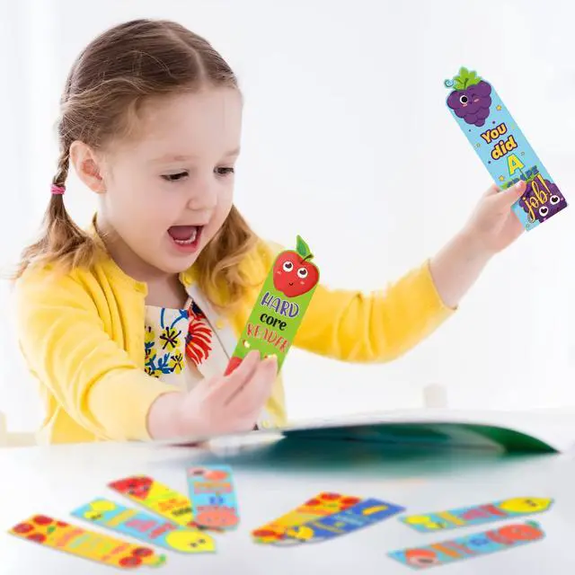 Alt view image 6 of 7 - Fainne 60 Pcs Fruit Scented Bookmarks for Kids Scratch and Sniff | Student Classroom Rewards, Back to School Favors, 1st 2nd 3rd Must Haves, Teacher Essentials, Book Club Reading Gifts