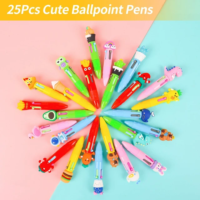 Alt view image 3 of 7 - LiYiQ 25 PCS Multicolor Pen in One Fun 4-in-1 Cute Pens Bulk Kawaii Cool Ballpoint Pens for Kids Fun Gifts
