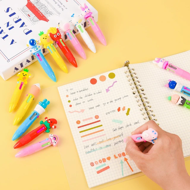 Alt view image 4 of 7 - LiYiQ 25 PCS Multicolor Pen in One Fun 4-in-1 Cute Pens Bulk Kawaii Cool Ballpoint Pens for Kids Fun Gifts