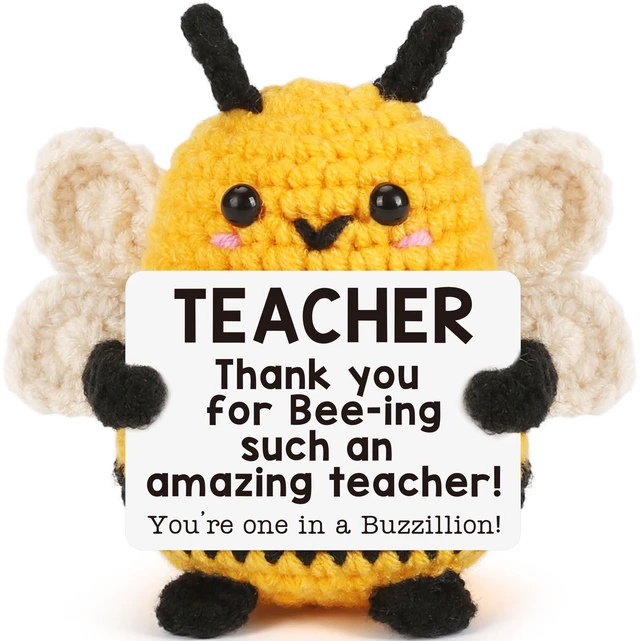 Main image of Teacher Gifts, Thank You Teachers Teacher's Day Appreciation Gifts | Teacher End of Year Gifts, Back to School Gifts, Christmas White Elephant Birthday Gift for Teachers, Cute Crochet Bee Things