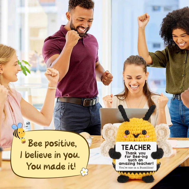 Alt view image 6 of 7 - Teacher Gifts, Thank You Teachers Teacher's Day Appreciation Gifts | Teacher End of Year Gifts, Back to School Gifts, Christmas White Elephant Birthday Gift for Teachers, Cute Crochet Bee Things