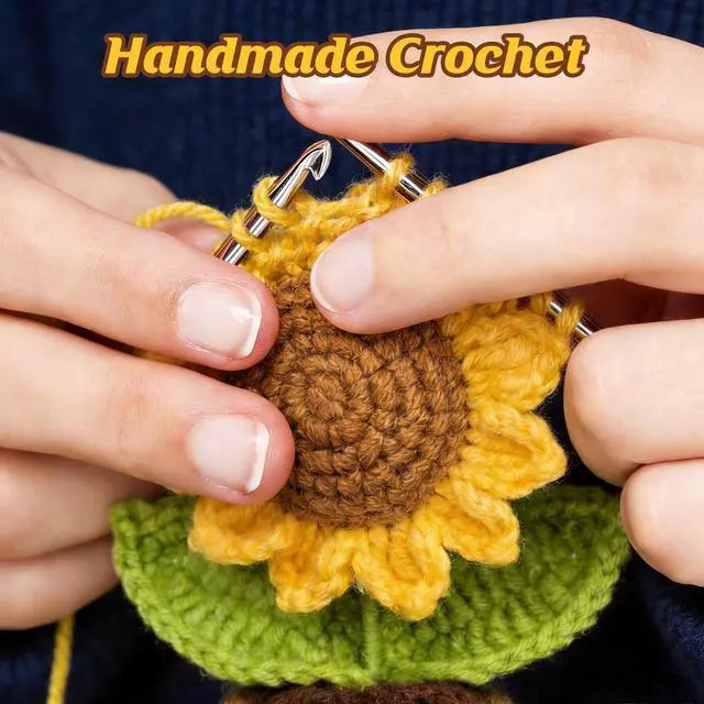 Alt view image 4 of 7 - ilifemate Teacher Appreciation Gift, End of Year Teacher Gifts, Crochet Sunflower Teacher Gifts for Women Men - Thank You for Helping Me Grow, Love & Gratitude Decor for Classroom, Desk, Home