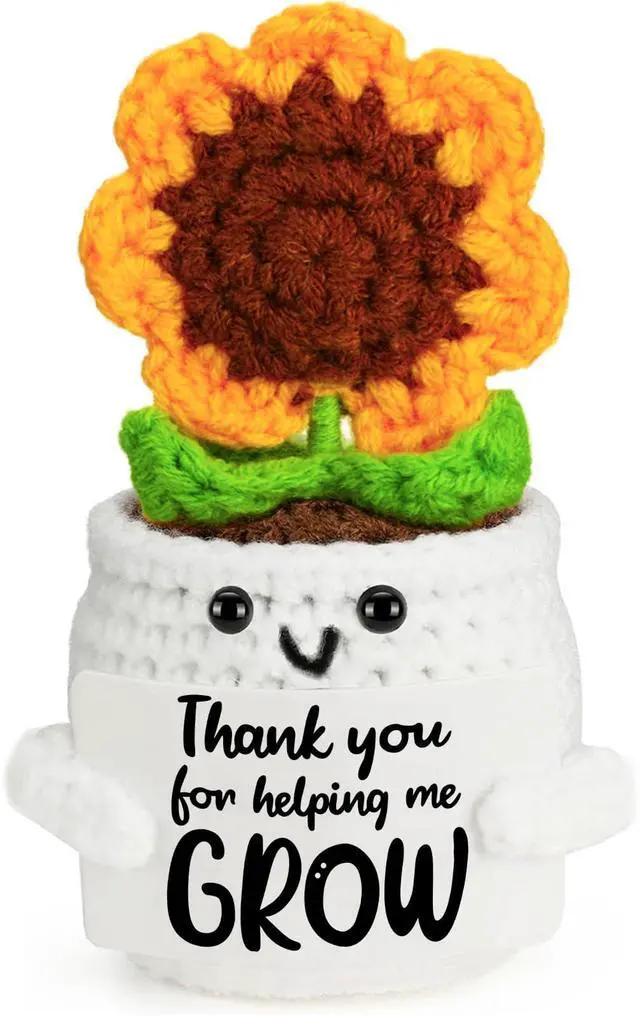 Main image of MBL Teacher Appreciation Gifts for Women - Retirement Sunflower Woman Gift | Bosses Day Gifts for Women, Crochet Flower Thank You Teachers Gifts, Farewell Leaving Coworker Gift