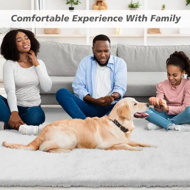 Alt view image 6 of 7 - Small Shag Area Rug for Bedroom, 2x3 White Soft Plush Carpet | Non-Slip Floor Mat, Washable Fuzzy Indoor Carpet, Bedside Rug for Dorm Nursery Home Decor Aesthetic
