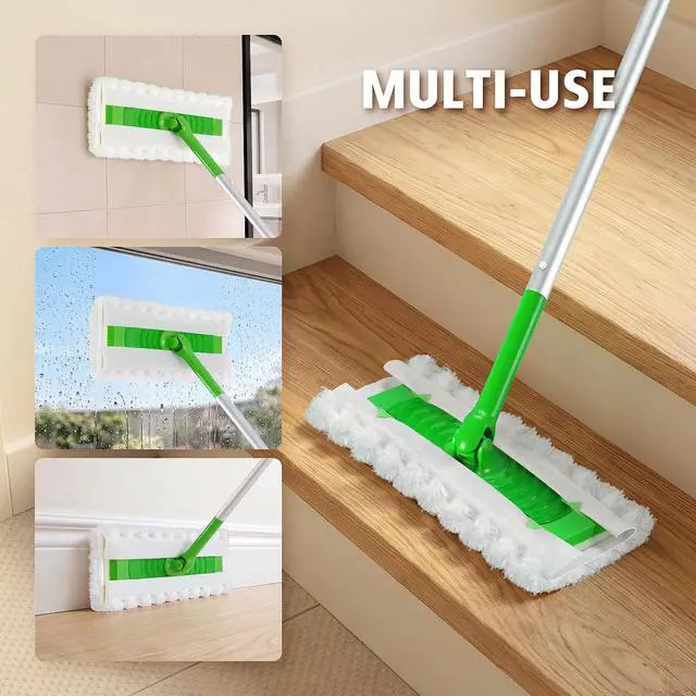 Alt view image 5 of 7 - AIR U+ Heavy Duty Dry Sweeping Cloths 30 Refills for Swiffer , Thick | Fluffy Microfiber disposable mop pads, hardwood tile vinyl floor, traps dust pet hair, deep groove cleaning Unscented